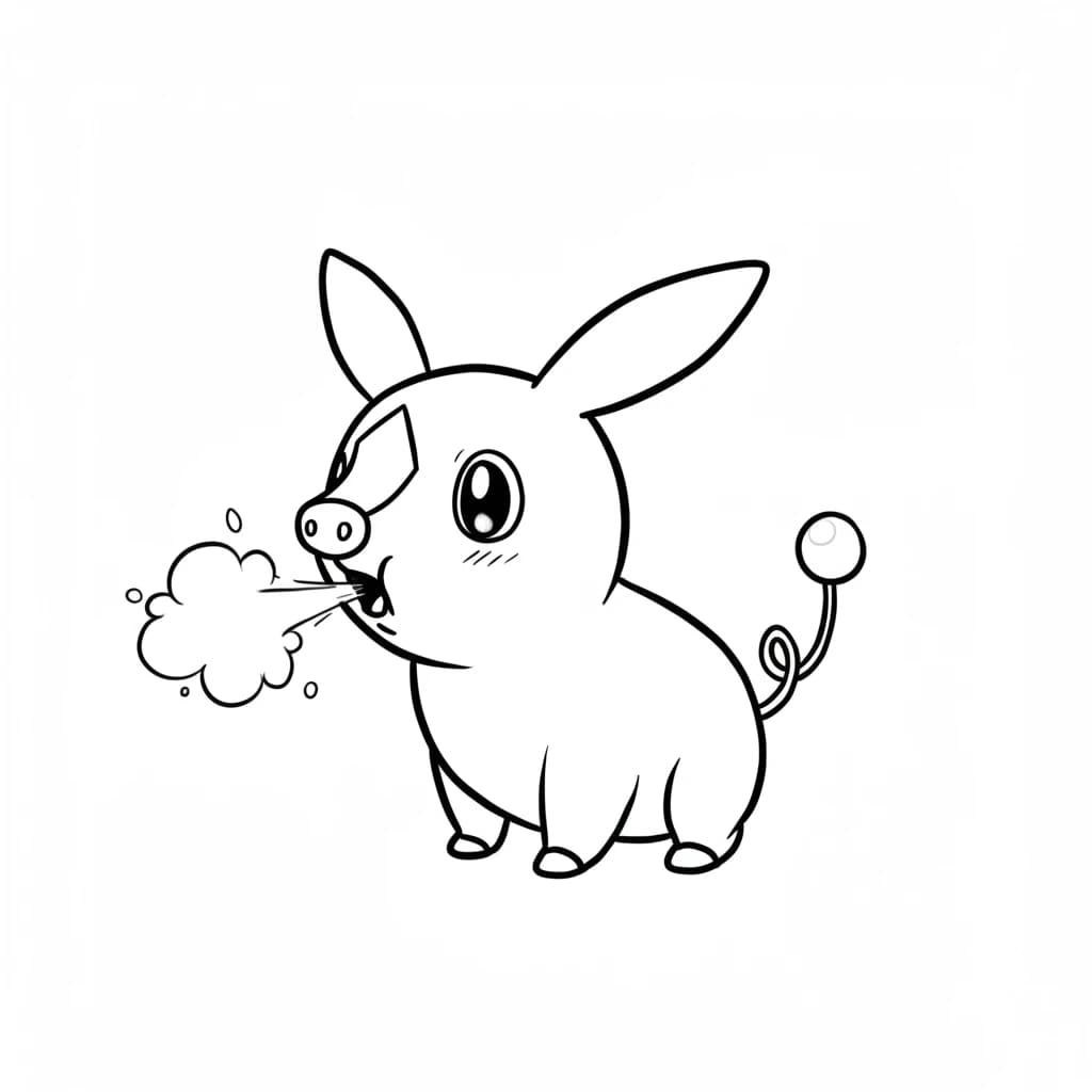 Pokemon Eenvoudige kleurplaat van Pokemon om zelf in te kleuren en gratis te printen.