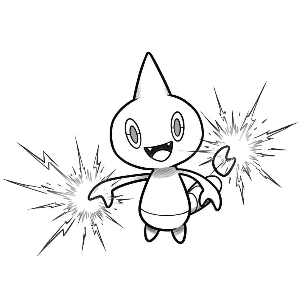Pokemon Eenvoudige kleurplaat van Pokemon om zelf in te kleuren en gratis te printen.