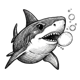 Haai Haai Kleurplaat