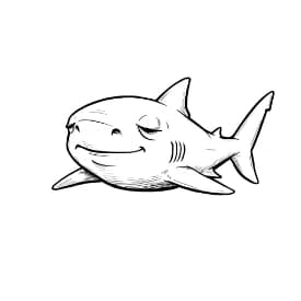 Haai Kleurplaat Leuke kleurplaat van een Haai om thuis te printen en in te kleuren.