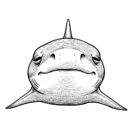Haai Kleurplaat Leuke kleurplaat van een Haai om thuis te printen en in te kleuren.