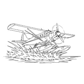 Vliegtuig kleurplaat Een eenvoudig in te kleuren tekening van een vliegtuig, ideaal voor kinderen en volwassenen.