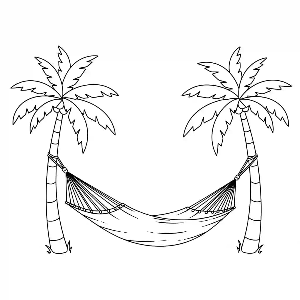 Zomer Kleurplaat van Zomer met een vrolijk en zomers thema om creatief in te kleuren.