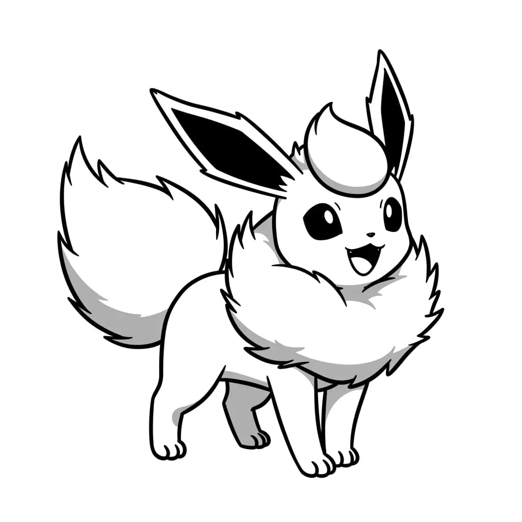 Pokemon Eenvoudige kleurplaat van Pokemon om zelf in te kleuren en gratis te printen.