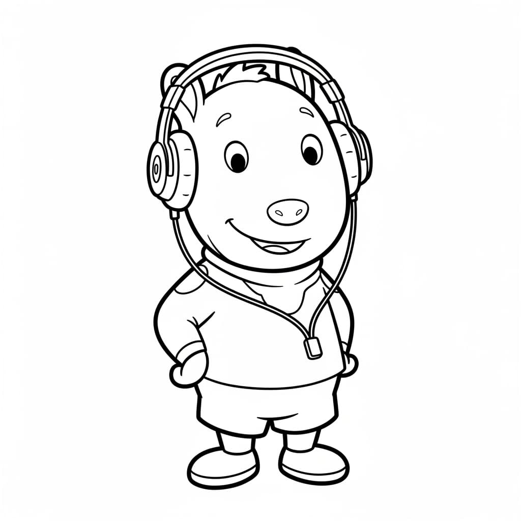 Backyardigans Een leuke kleurplaat van de Backyardigans om zelf in te kleuren en creatief aan de slag te gaan.