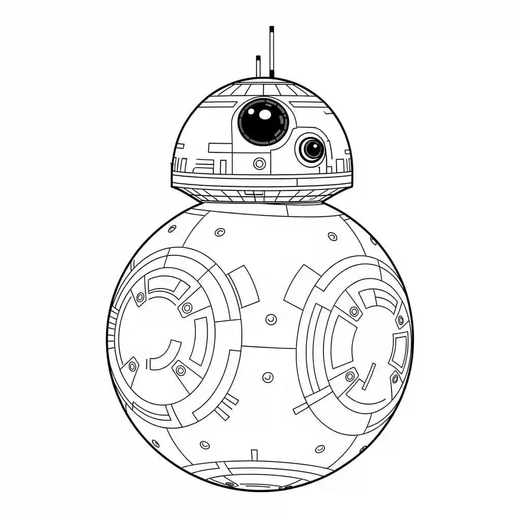 Star wars Kleurplaat van Star wars met een avontuurlijk en creatief thema om zelf in te kleuren.