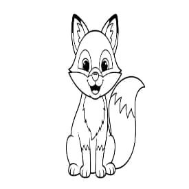 Dieren Zwart-wit illustratie van Dieren om in te kleuren binnen de categorie Dieren.