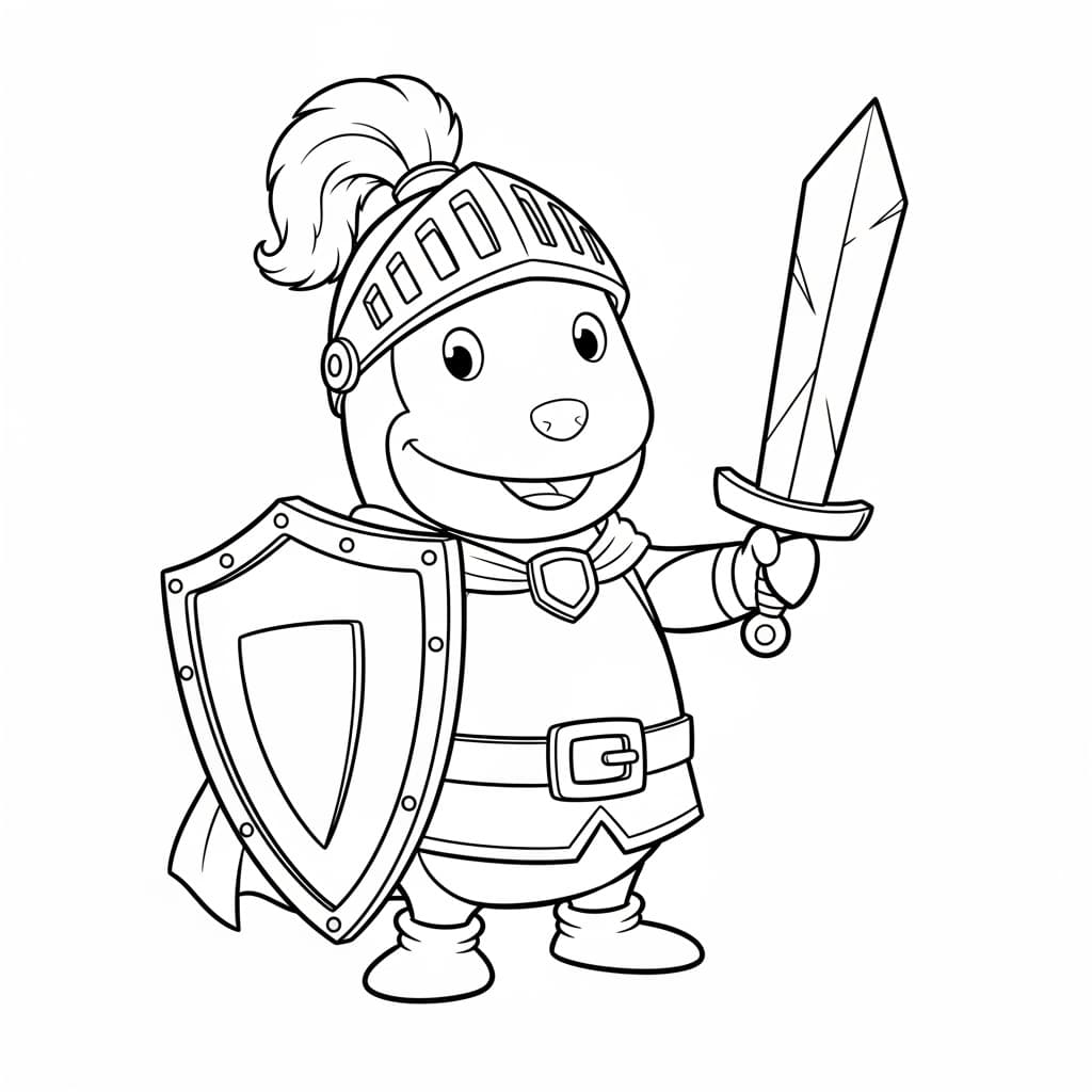 Backyardigans Een leuke kleurplaat van de Backyardigans om zelf in te kleuren en creatief aan de slag te gaan.