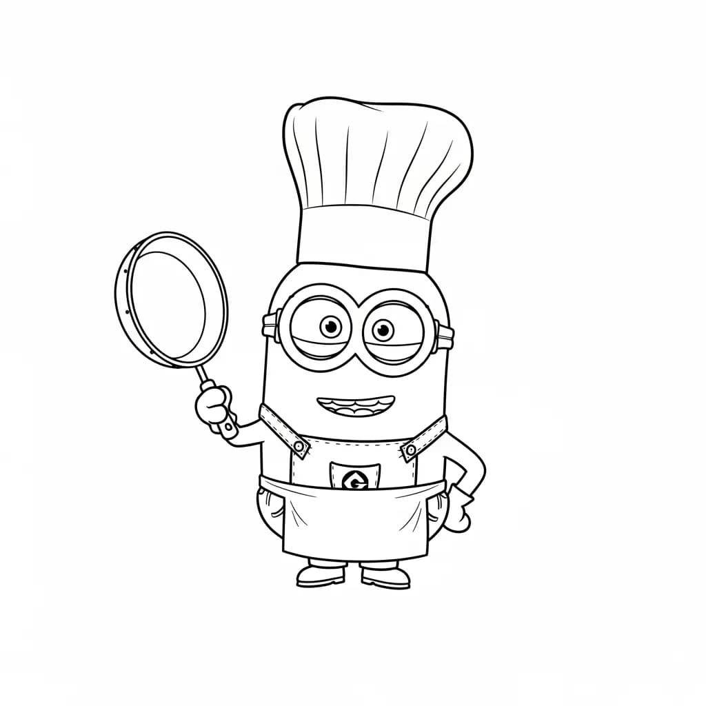 Minions kleurplaat schets kleurplaat van een vrolijke Minion met duidelijke contouren om in te kleuren