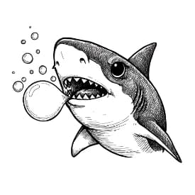 Haai Haai Kleurplaat