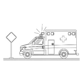 Ambulance Ambulance Kleurplaat