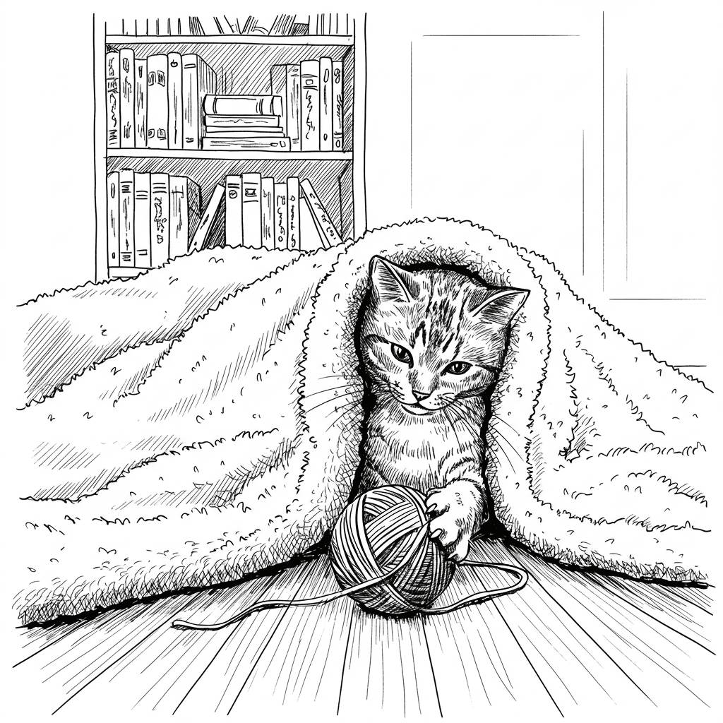 Comfortabele dagen Een ontspannende en creatieve kleurplaat van Comfortabele dagen voor jong en oud.