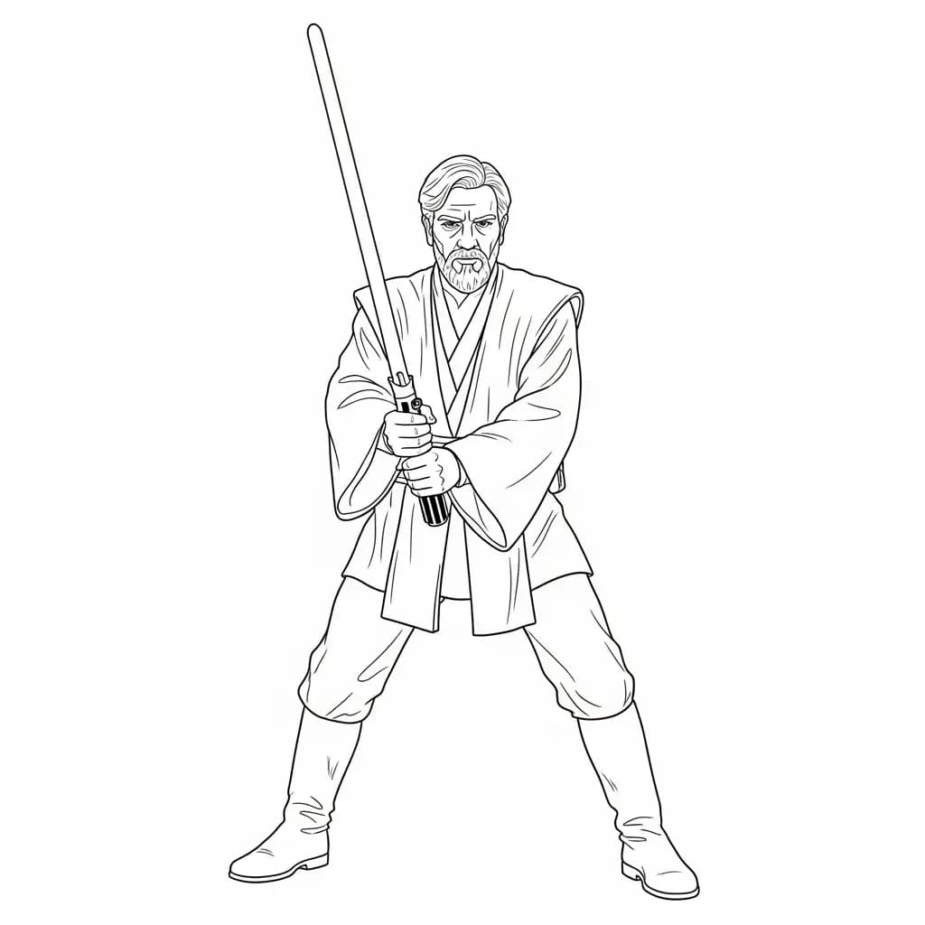 Star wars Kleurplaat van Star wars met een avontuurlijk en creatief thema om zelf in te kleuren.