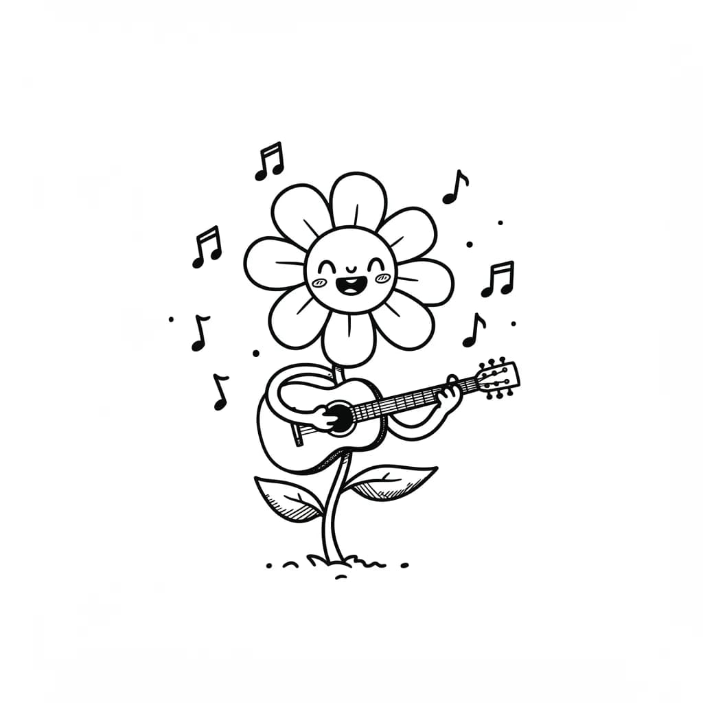 Rozenboeket Een mooie kleurplaat van een boeket rozen, klaar om in te kleuren.