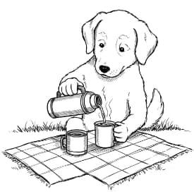 Comfortabele dagen Een rustgevende en leuke kleurplaat van Comfortabele dagen, geschikt voor alle leeftijden.