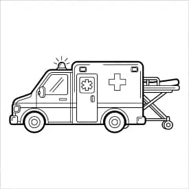 Ambulance Ambulance Kleurplaat