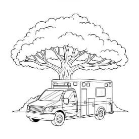 Ambulance Ambulance Kleurplaat