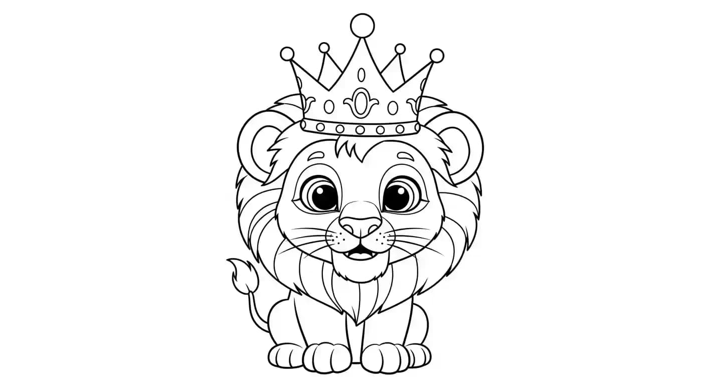 Dieren Eenvoudige zwart-wit kleurplaat van Dieren uit de categorie Dieren.