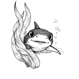 Haai Haai Kleurplaat