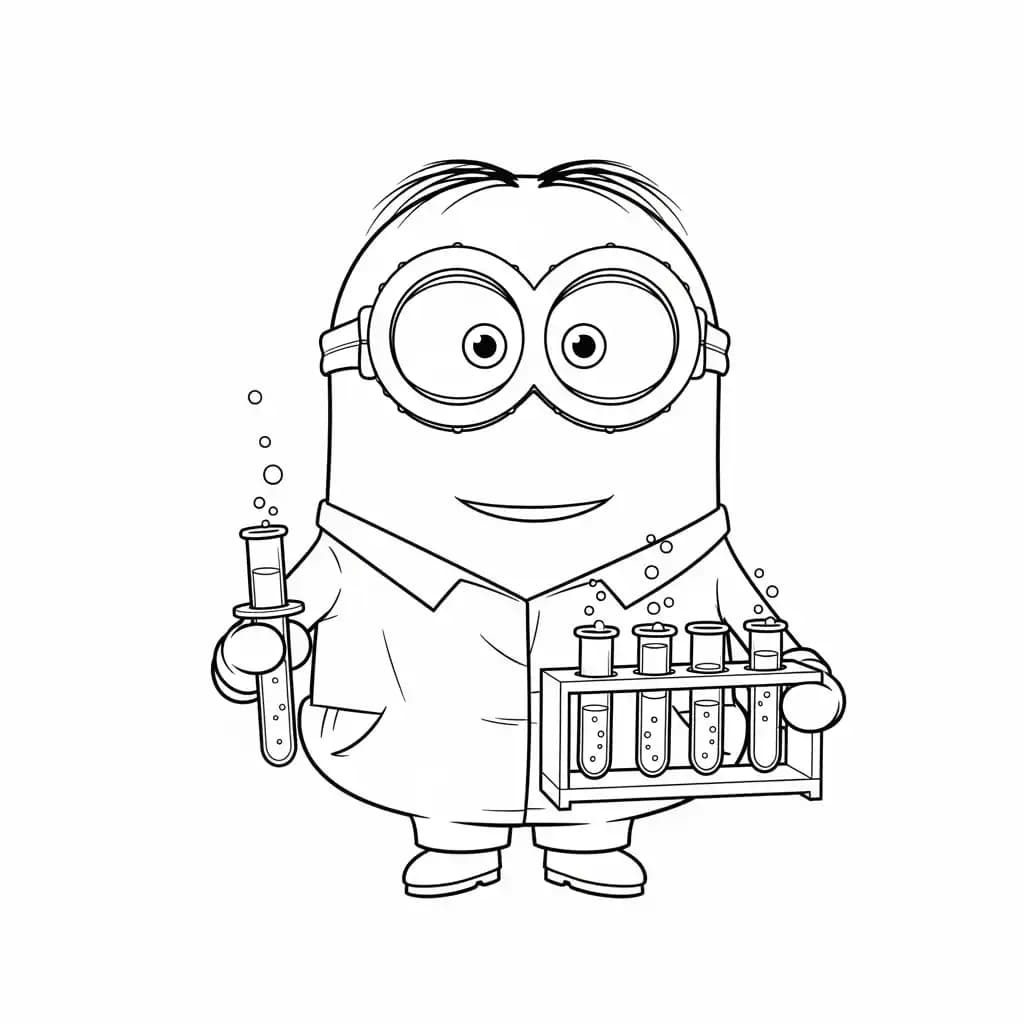 Minions kleurplaat schets kleurplaat van een vrolijke Minion met duidelijke contouren om in te kleuren