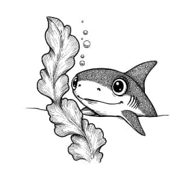 Haai Haai Kleurplaat