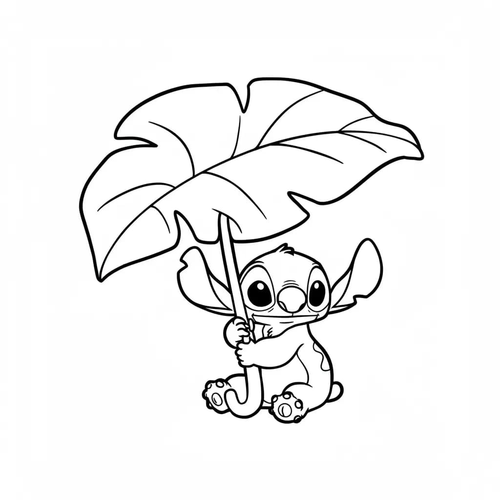 Stitch Kleurplaat van stitch om in te kleuren en gratis te printen