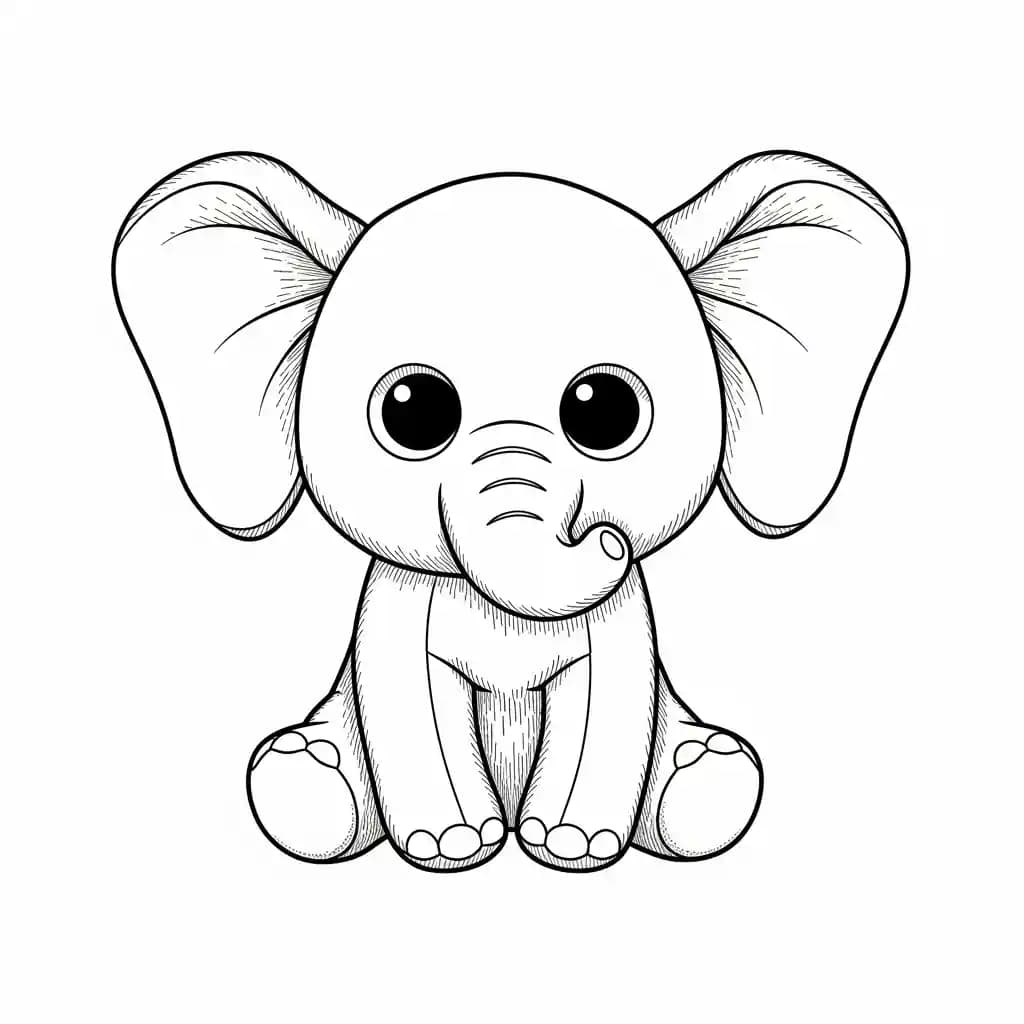 Ty Beanie Boo Kleurplaat van Ty Beanie Boo met een vrolijk en creatief thema om in te kleuren.