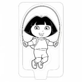 Dora Printbare kleurplaat van Dora voor kinderen en volwassenen.