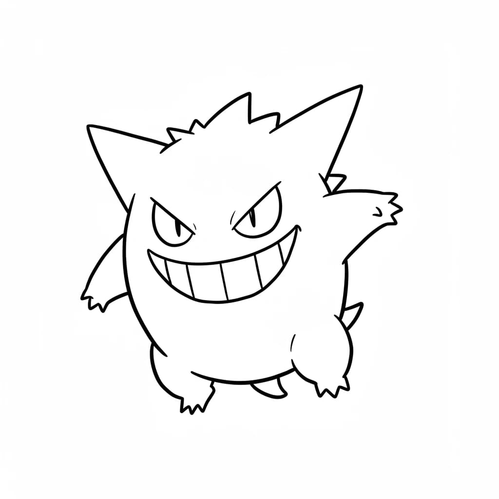 Pokemon Eenvoudige kleurplaat van Pokemon om zelf in te kleuren en gratis te printen.
