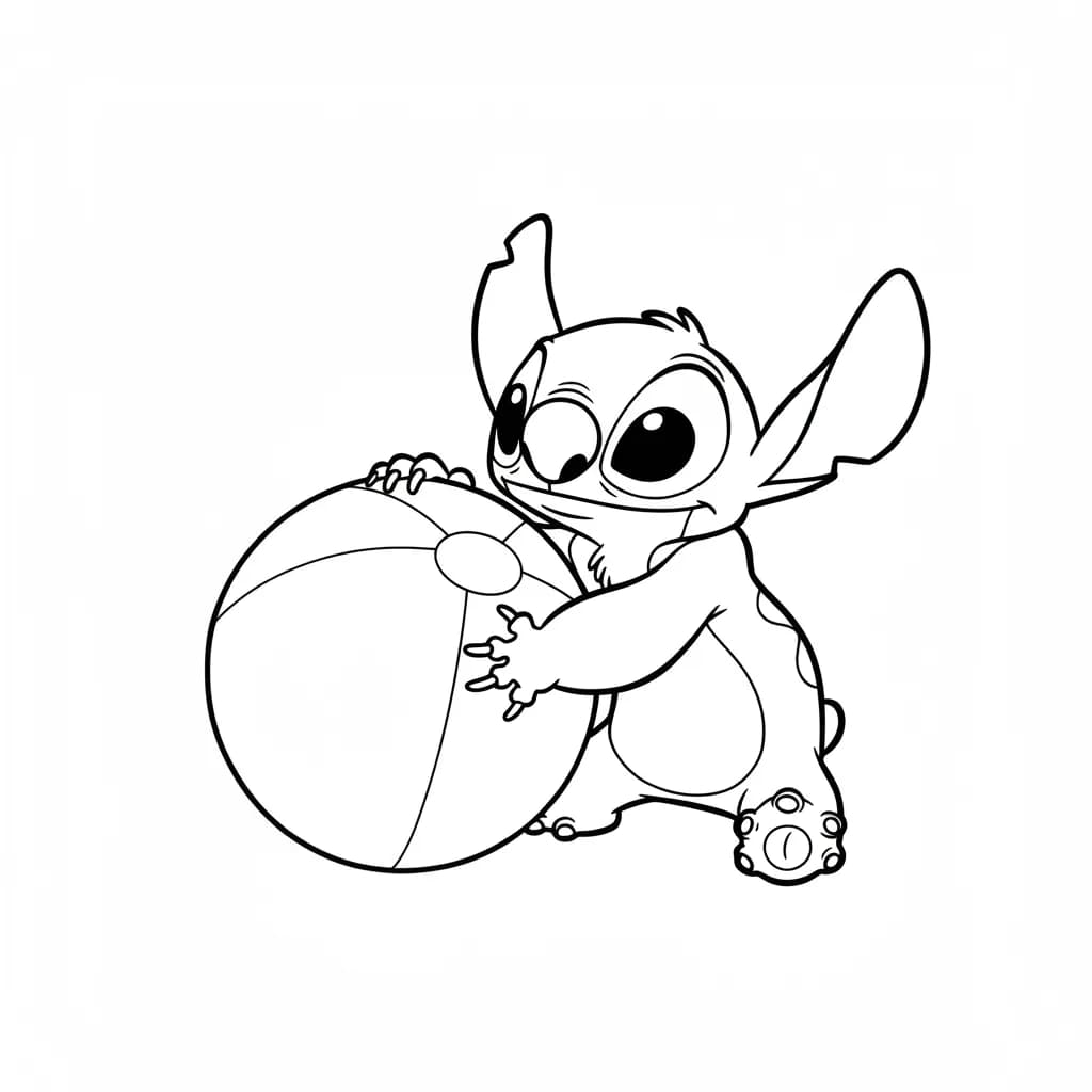 Stitch Kleurplaat van stitch om in te kleuren en gratis te printen