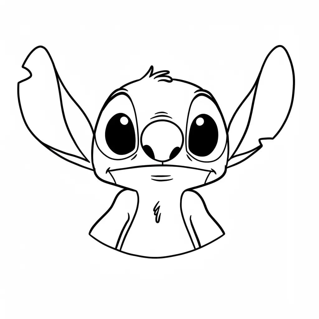 Stitch Kleurplaat van stitch om in te kleuren en gratis te printen