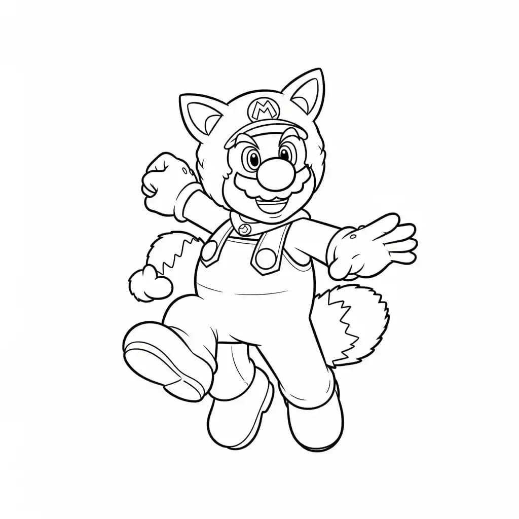Mario Leuke kleurplaat van Mario om gratis te printen en creatief in te kleuren.