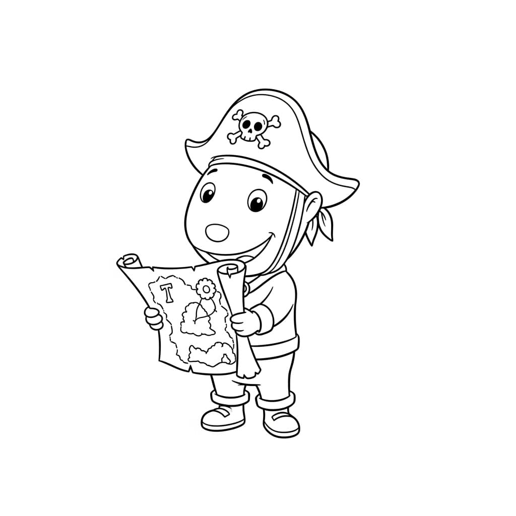 Backyardigans Een leuke kleurplaat van de Backyardigans om zelf in te kleuren en creatief aan de slag te gaan.