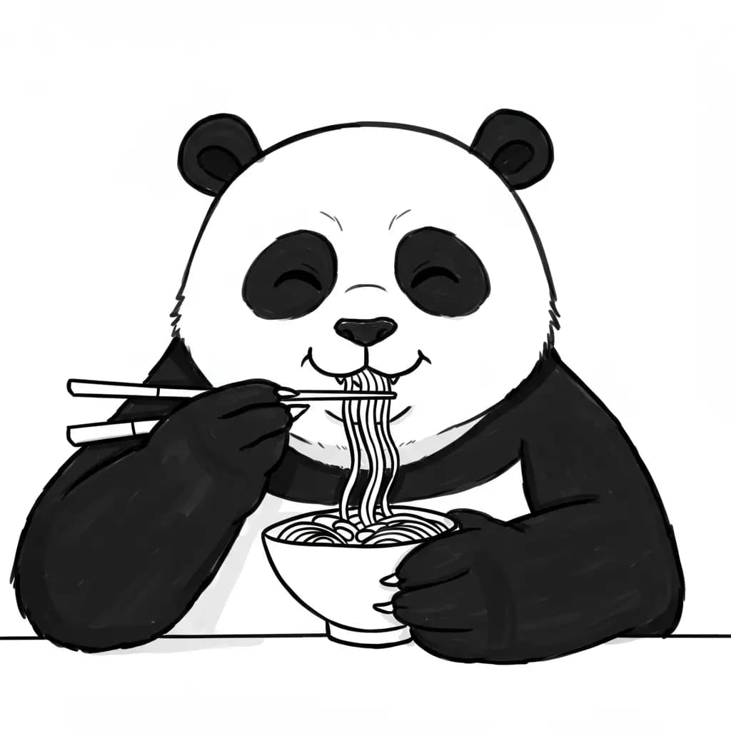 Kung Fu Panda Leuke kleurplaat van Kung Fu Panda met een vrolijke en actieve uitstraling.