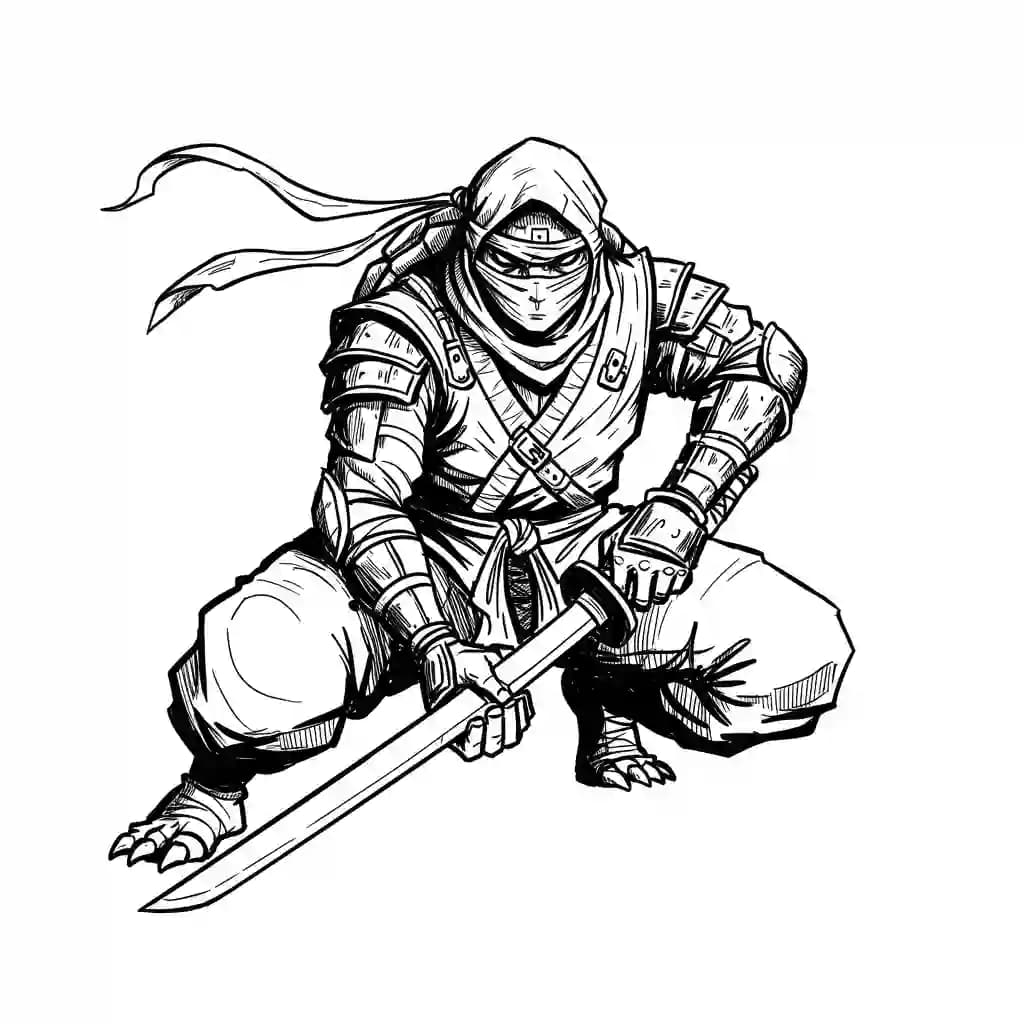 Tienermutante ninjaschildpadden Kleurplaat van tienermutante ninjaschildpadden met een avontuurlijk en speels thema om in te kleuren.