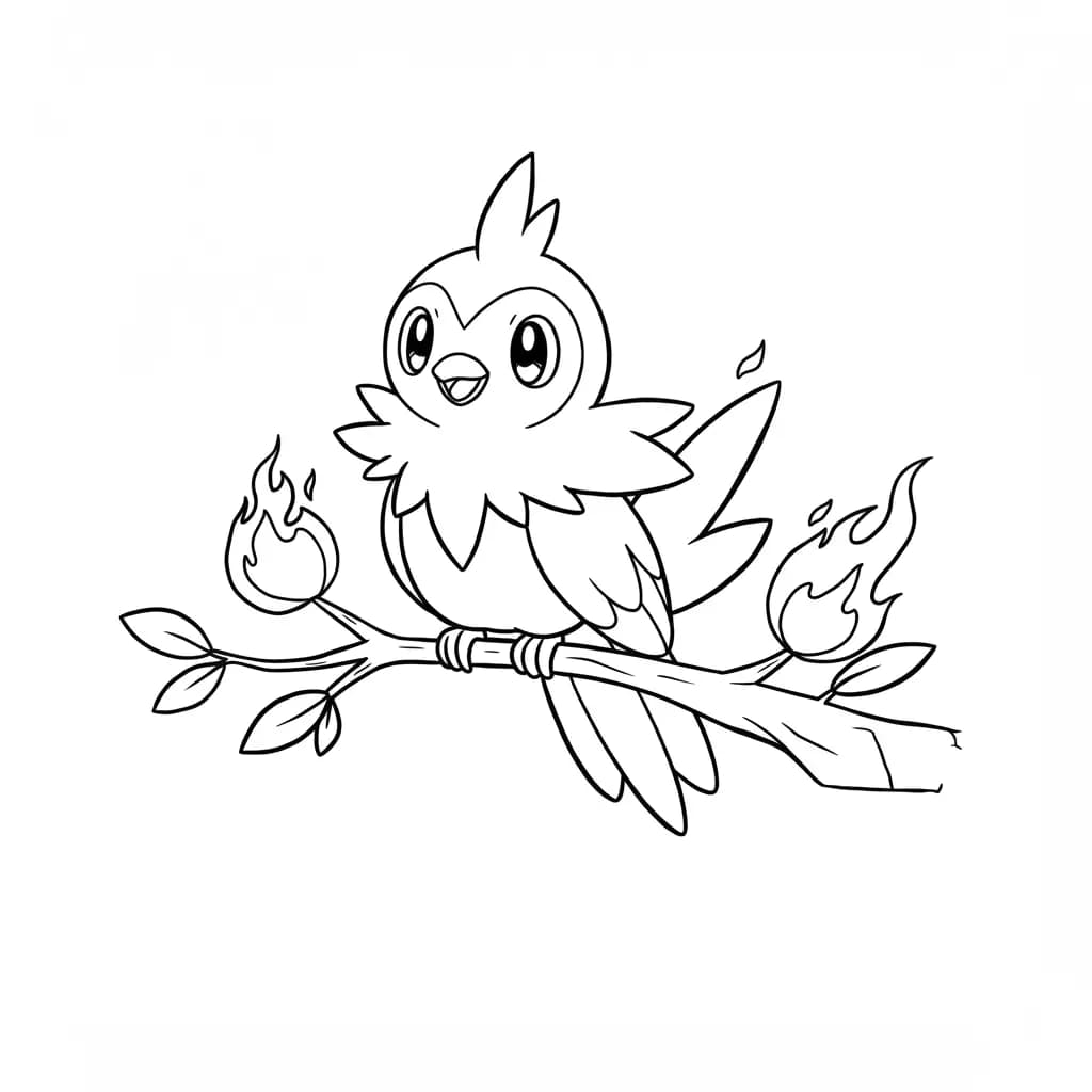 Pokemon Eenvoudige kleurplaat van Pokemon om zelf in te kleuren en gratis te printen.