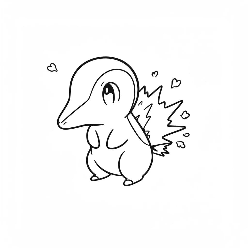 Pokemon Eenvoudige kleurplaat van Pokemon om zelf in te kleuren en gratis te printen.