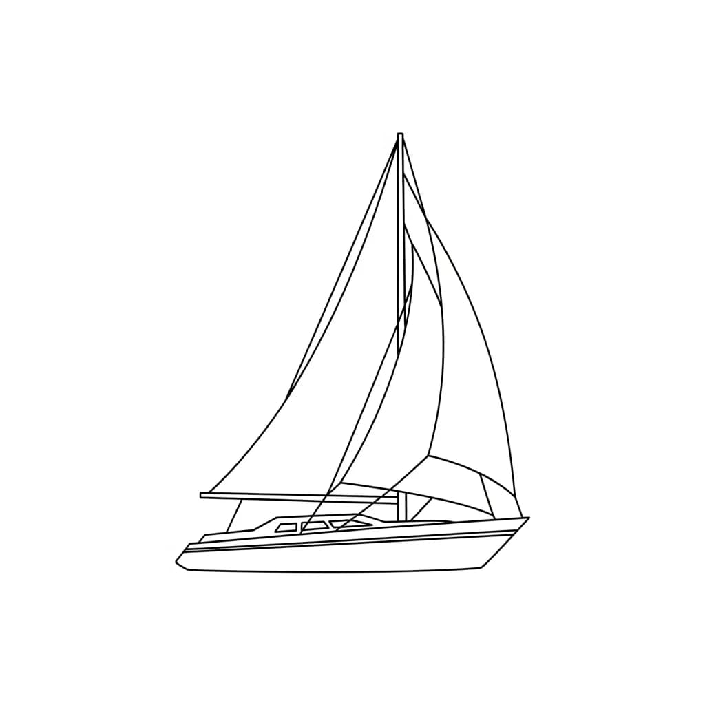 Zomer Kleurplaat van Zomer met een vrolijk en zomers thema om creatief in te kleuren.
