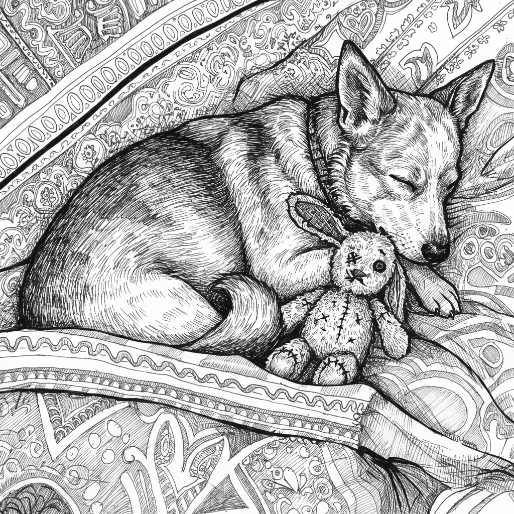 Comfortabele dagen Een rustgevende en leuke kleurplaat van Comfortabele dagen, geschikt voor alle leeftijden.