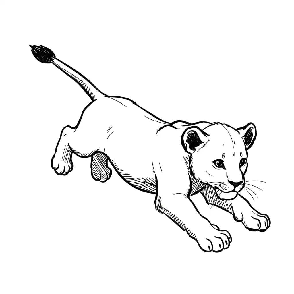 Lion King Gratis kleurplaat van Lion King met vrolijke savannefiguren om in te kleuren.