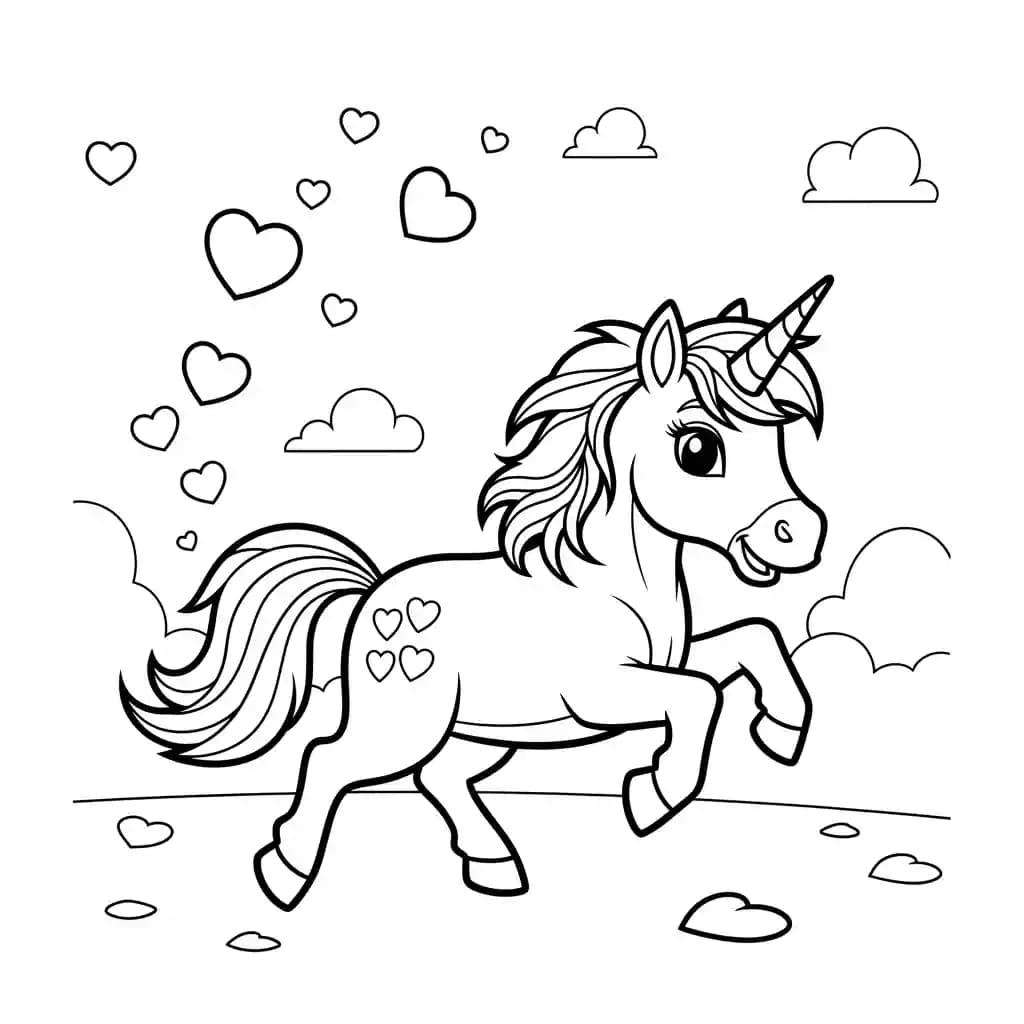 Unicorn Een slapende unicorn die ligt op een zacht wolkenkussen.