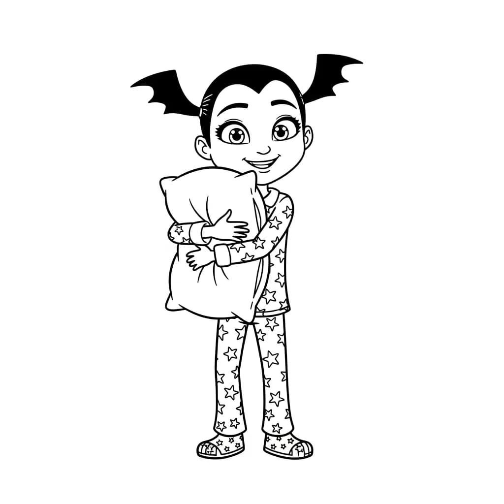 Vampirina Kleurplaat van Vampirina met een vrolijk en speels thema om in te kleuren.