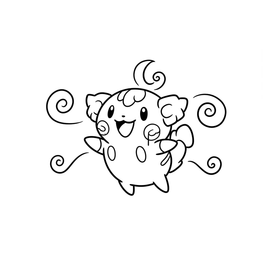 Pokemon Eenvoudige kleurplaat van Pokemon om zelf in te kleuren en gratis te printen.