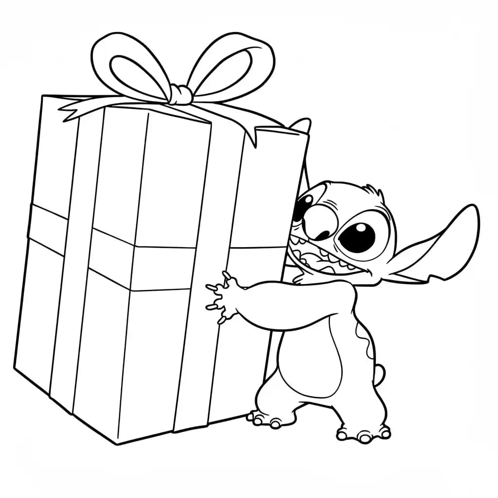 Stitch Kleurplaat van stitch om in te kleuren en gratis te printen