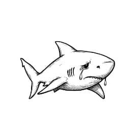 Haai Kleurplaat Leuke kleurplaat van een Haai om thuis te printen en in te kleuren.
