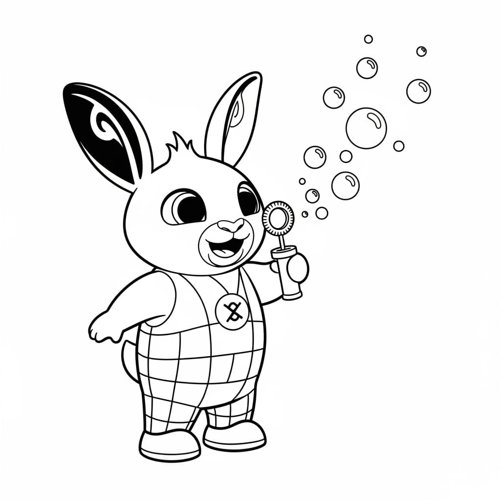 Bing Bunny Bing Bunny kleurplaat om in te kleuren voor kinderen en volwassenen.