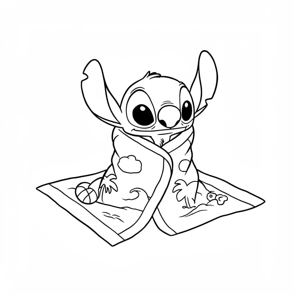Stitch Kleurplaat van stitch om in te kleuren en gratis te printen