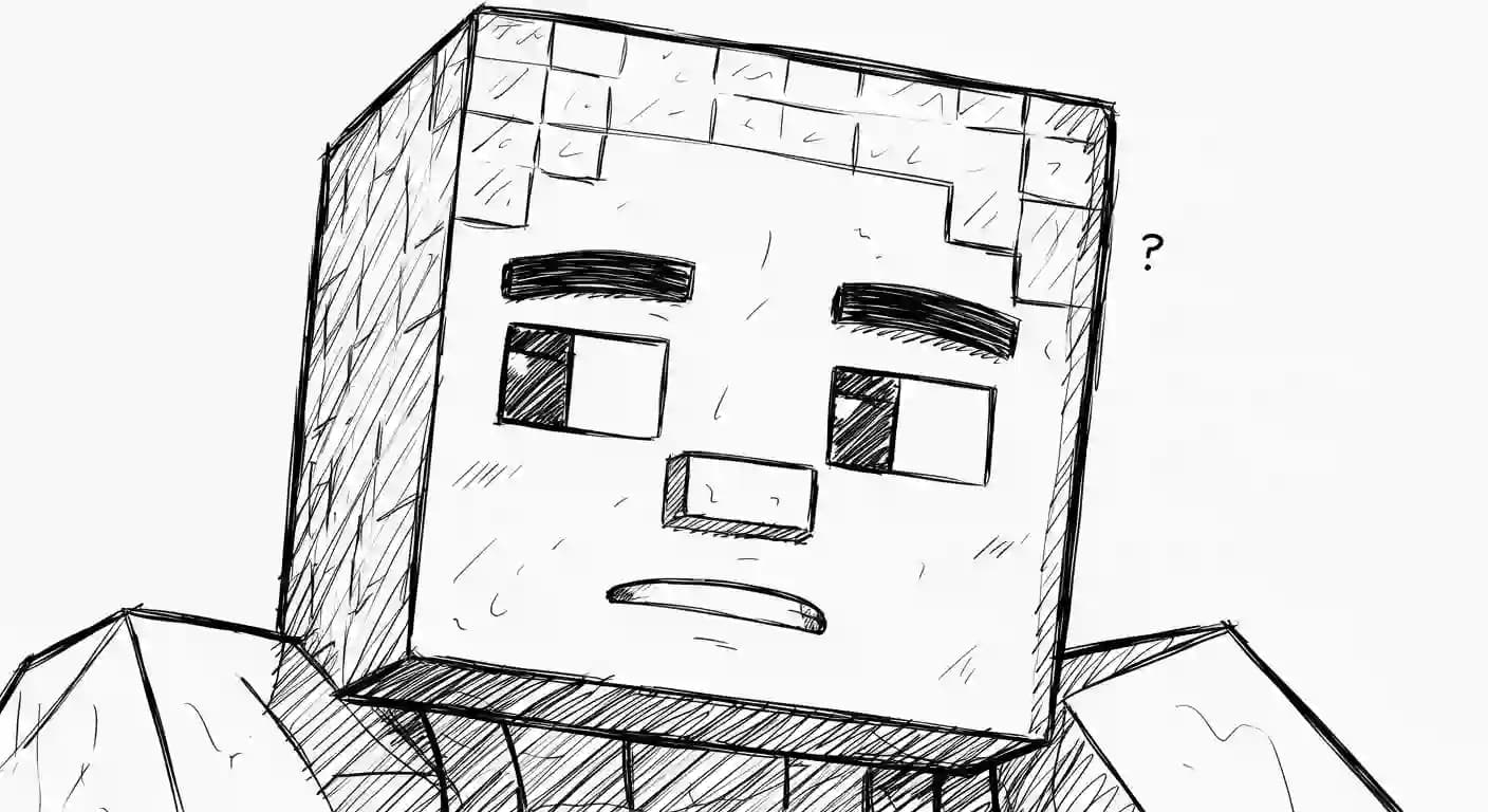 Minecraft Kleurplaat van Minecraft met bekende figuren en avontuurlijke elementen om zelf in te kleuren.