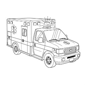 Ambulance Ambulance Kleurplaat