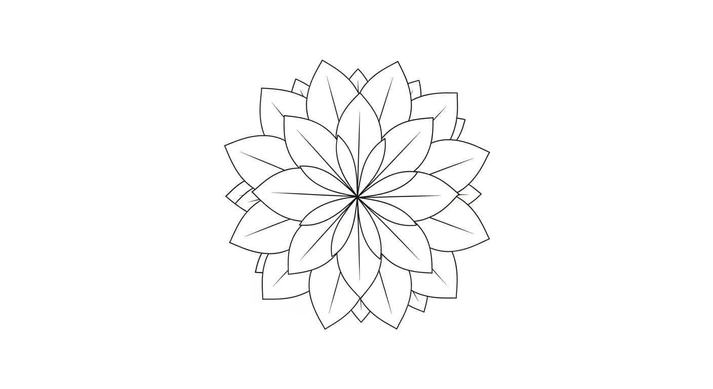 Mandala Gedetailleerde Mandala kleurplaat met patronen voor ontspannend kleurplezier.